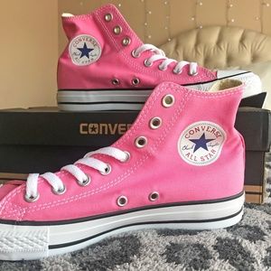 Pink High Top Converse - Women's 9